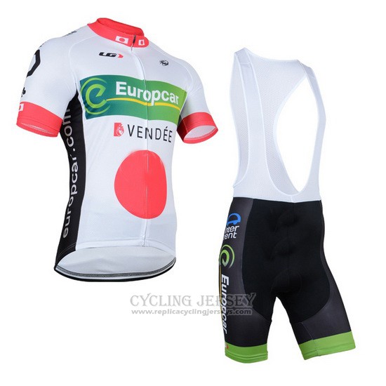 2014 Cycling Jersey Europcar Champion Japan Short Sleeve and Bib Short